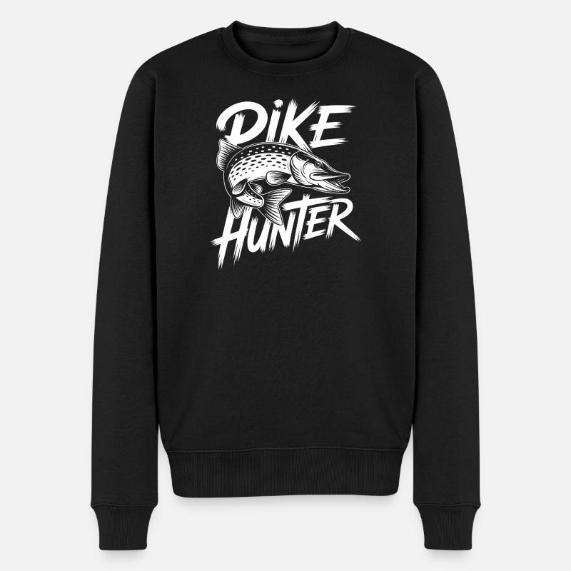 Brochet pêcheur - Pull Premium bio Homme - noir
