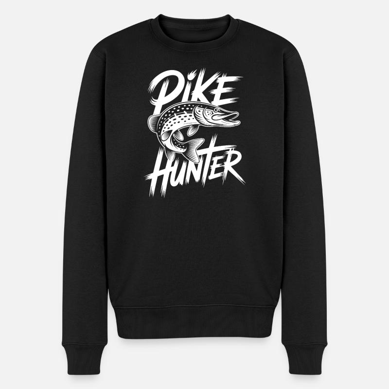 Pêche au brochet - Pull Premium bio Homme - noir