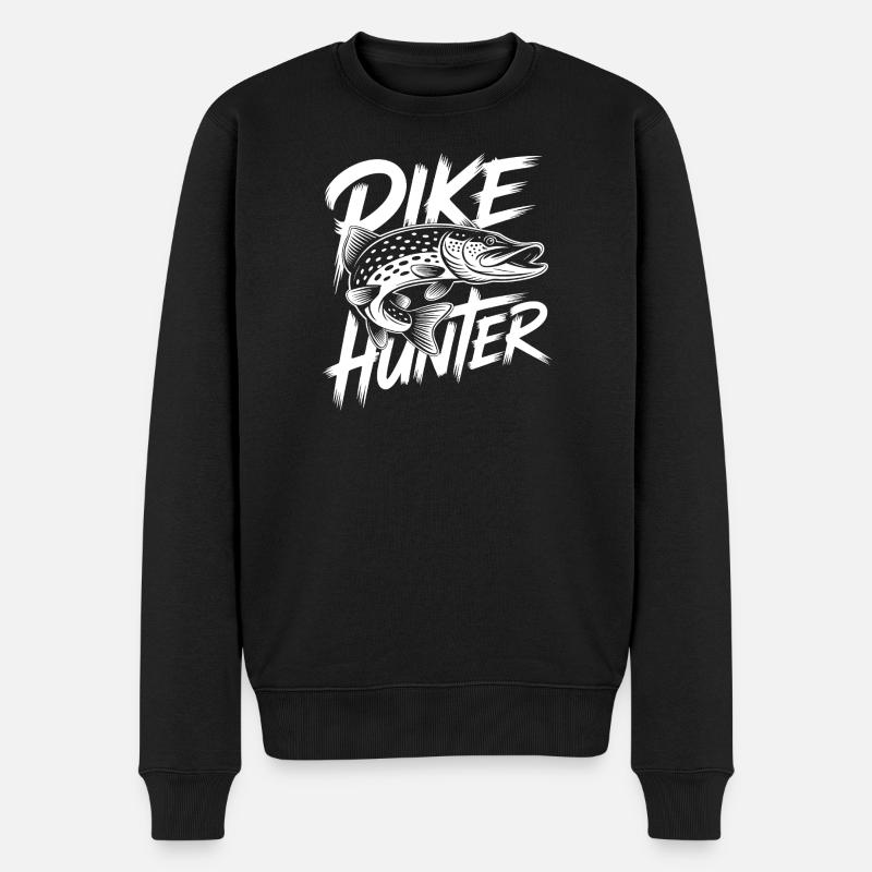 Pêche au brochet - Pull Premium bio Homme - noir