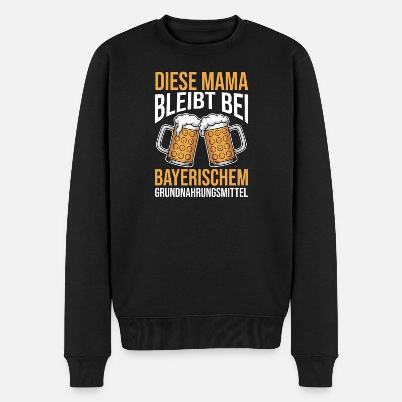Bier Bierliebhaberin Mutter Mama - Männer Premium Bio Pullover - Schwarz