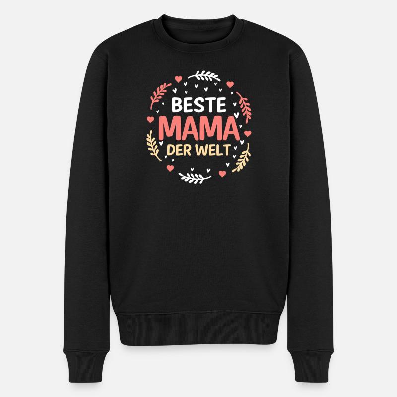 Beste Mama der Welt - Männer Premium Bio Pullover - Schwarz