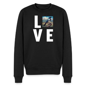 Elstern Elster - Männer Premium Bio Pullover - Schwarz - Vorne - Nico (187cm)