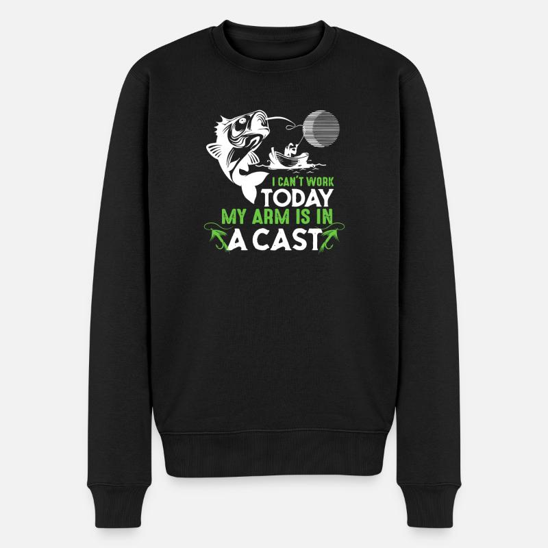 Cast Arm Shark Graphic Tee - Männer Premium Bio Pullover - Schwarz