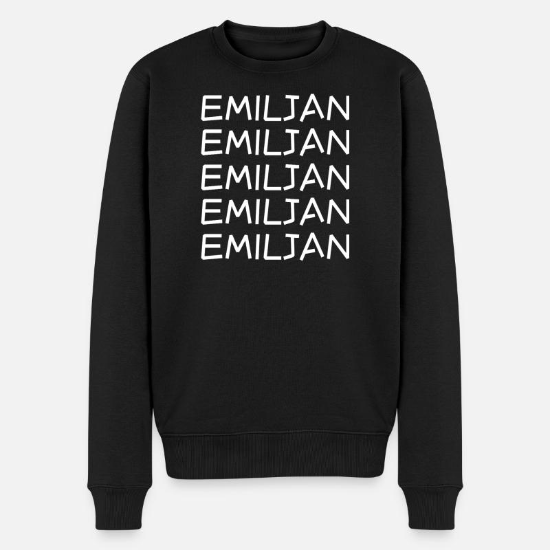 JGA Emiljan - Männer Premium Bio Pullover - Schwarz