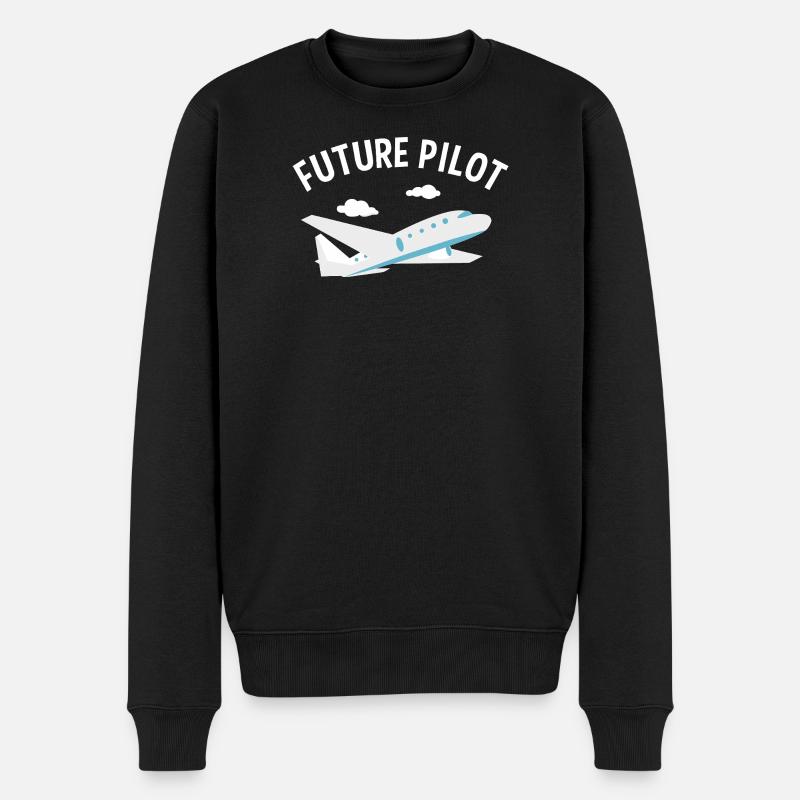 Future Pilot Tee - Men's Premium Organic Jumper - black