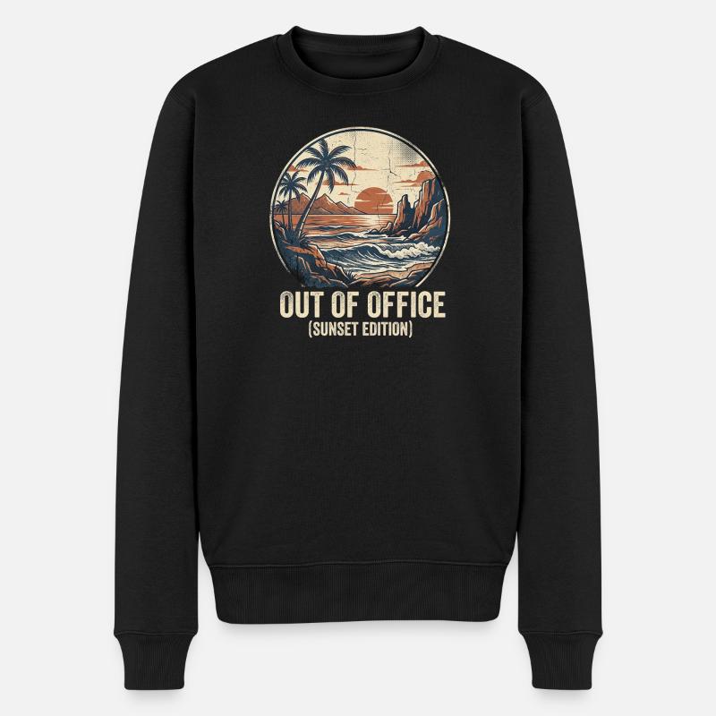 Out Of Office - Männer Premium Bio Pullover - Schwarz