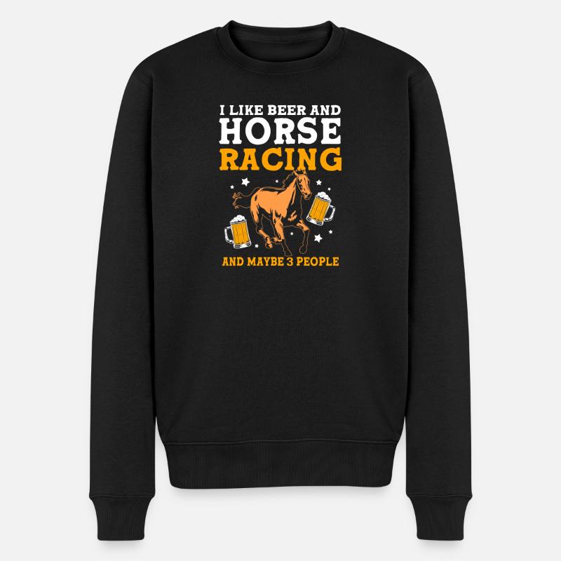 Bière de courses hippiques - Pull Premium bio Homme - noir