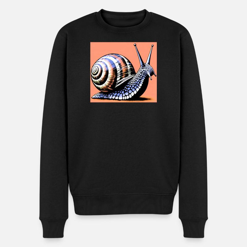 Escargot - Pull Premium bio Homme - noir