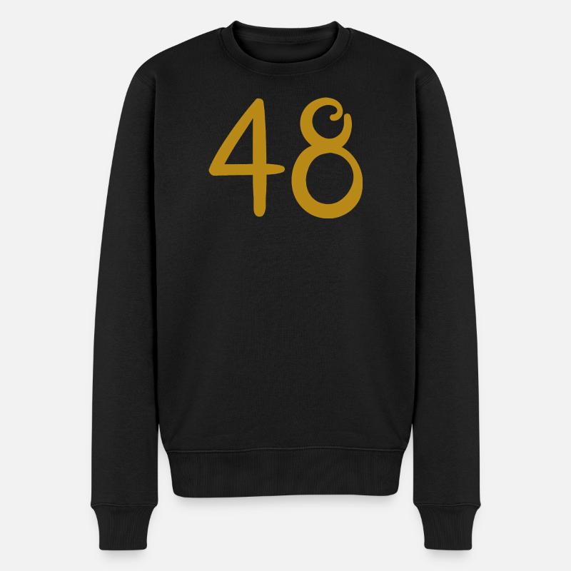 48 - Männer Premium Bio Pullover - Schwarz