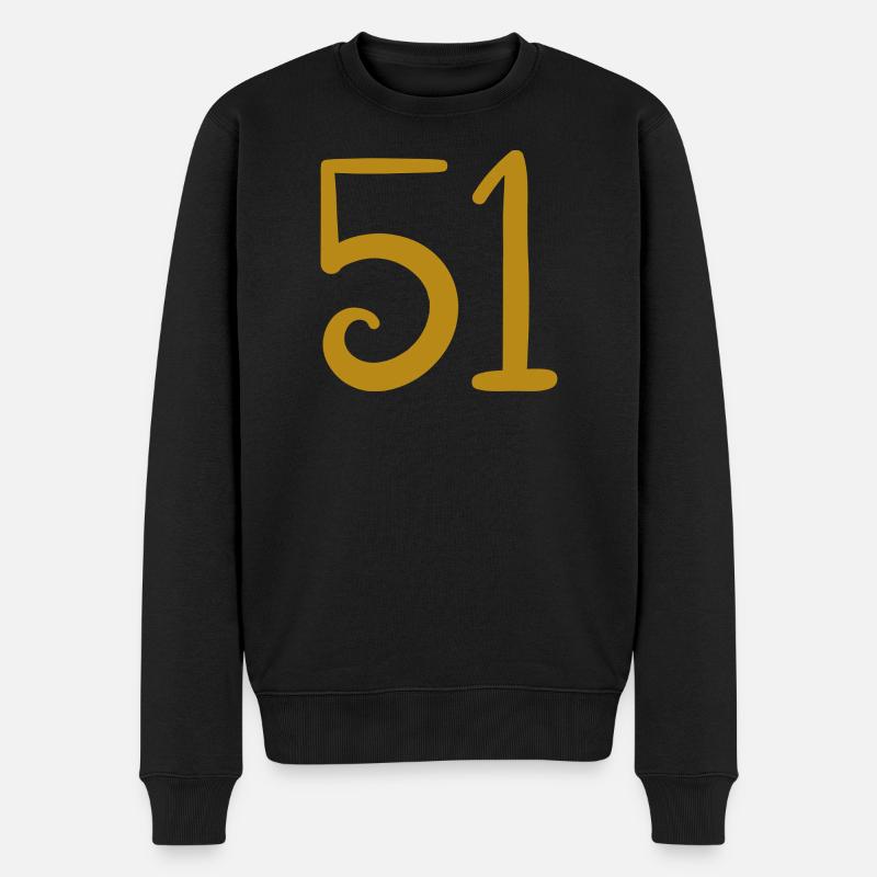 51 - Männer Premium Bio Pullover - Schwarz