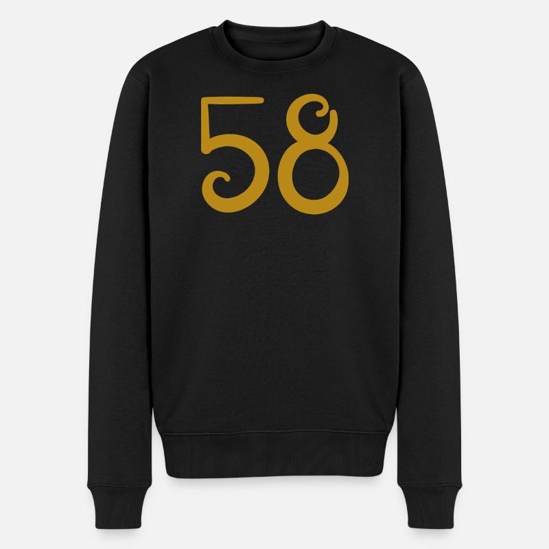 58 - Männer Premium Bio Pullover - Schwarz