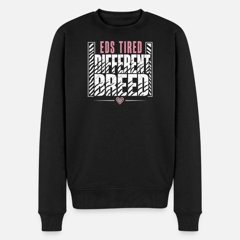 Eds-bewusstsein Ehlers-danlos Zebra-krieger - Männer Premium Bio Pullover - Schwarz