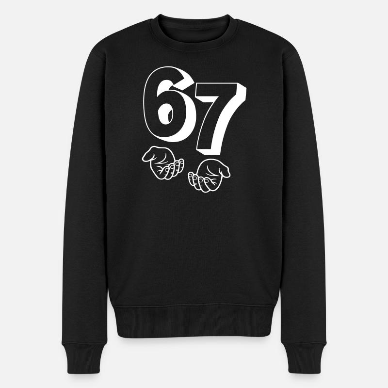 76 mains « six sept » - Pull Premium bio Homme - noir