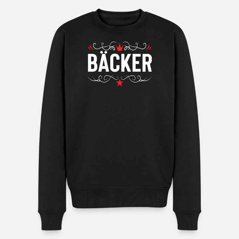 Bäcker Beruf - Männer Premium Bio Pullover - Schwarz