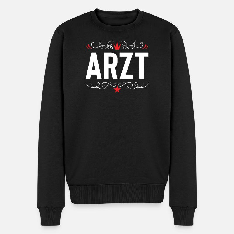 Arzt Beruf - Männer Premium Bio Pullover - Schwarz