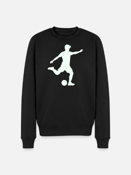 Foosball silhouette in jump - Men's Premium Organic Jumper - black