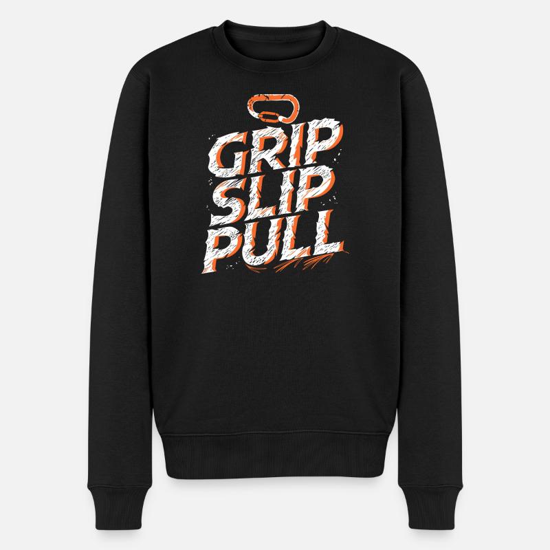 Grip Slip Sweater Adventure Climbing - Männer Premium Bio Pullover - Schwarz