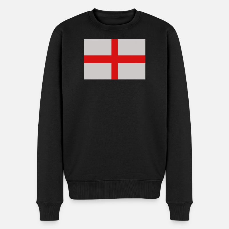 England-Flagge - Männer Premium Bio Pullover - Schwarz