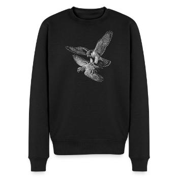 Wanderfalke - Männer Premium Bio Pullover - Schwarz - Vorne - Nico (187cm)