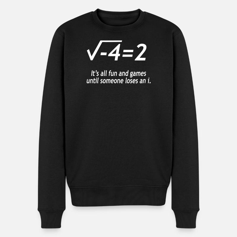 Lustiger Mathe-Witz - Männer Premium Bio Pullover - Schwarz