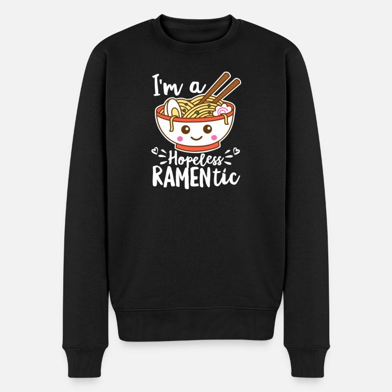 Hoffnungslose Ramen-Ramen-Bowl - Männer Premium Bio Pullover - Schwarz