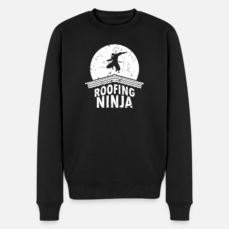 Emblème Ninja de la Toiture - Pull Premium bio Homme - noir