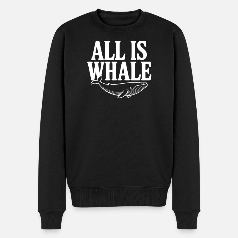 Tout est une baleine - Pull Premium bio Homme - noir