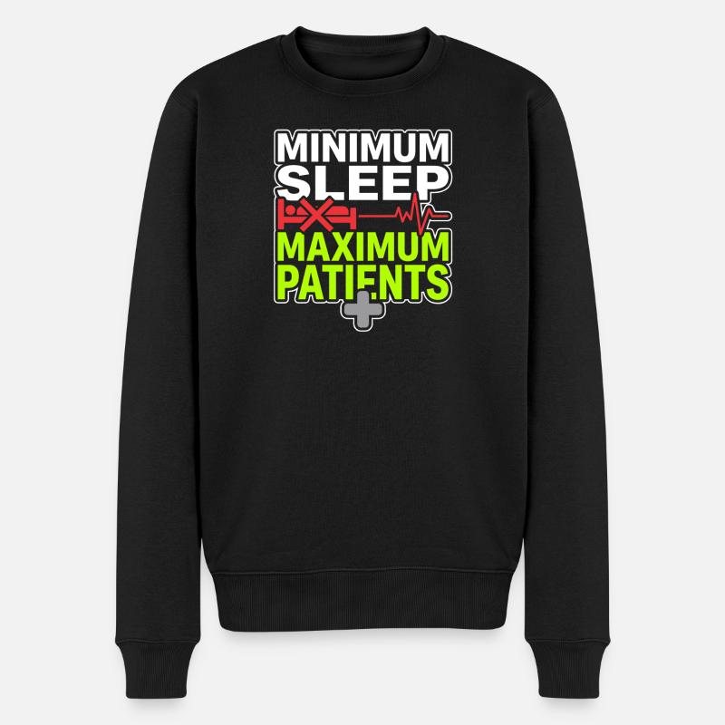 Nachtschicht-krankenschwester, Müde - Männer Premium Bio Pullover - Schwarz