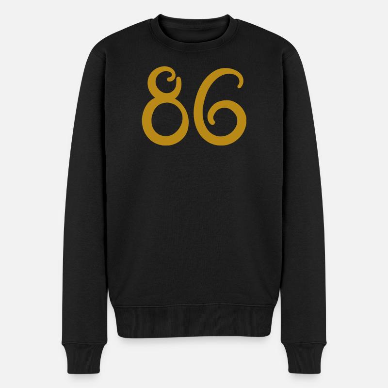 86 - Männer Premium Bio Pullover - Schwarz