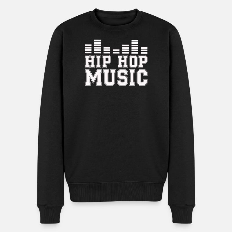 hip_hop_music_rap - Männer Premium Bio Pullover - Schwarz