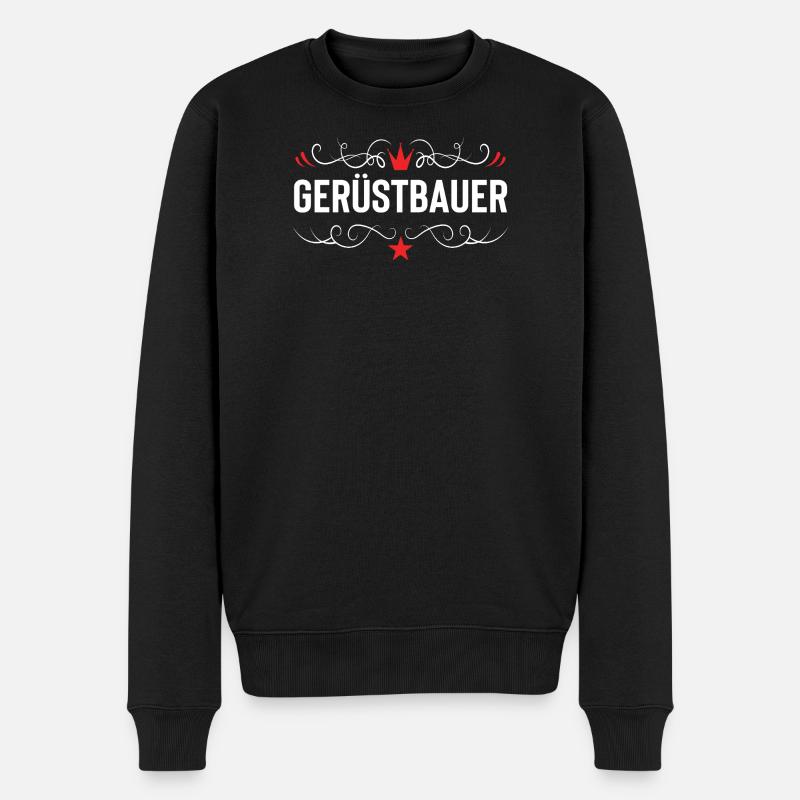 Gerüstbauer Beruf - Männer Premium Bio Pullover - Schwarz