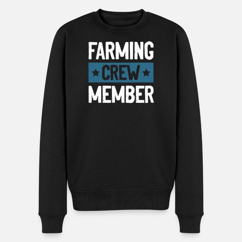 Farming Crew - Männer Premium Bio Pullover - Schwarz