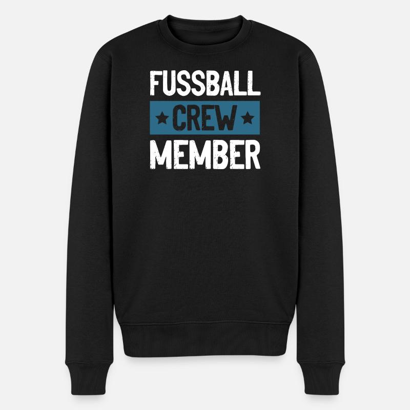 Fussball Crew - Männer Premium Bio Pullover - Schwarz