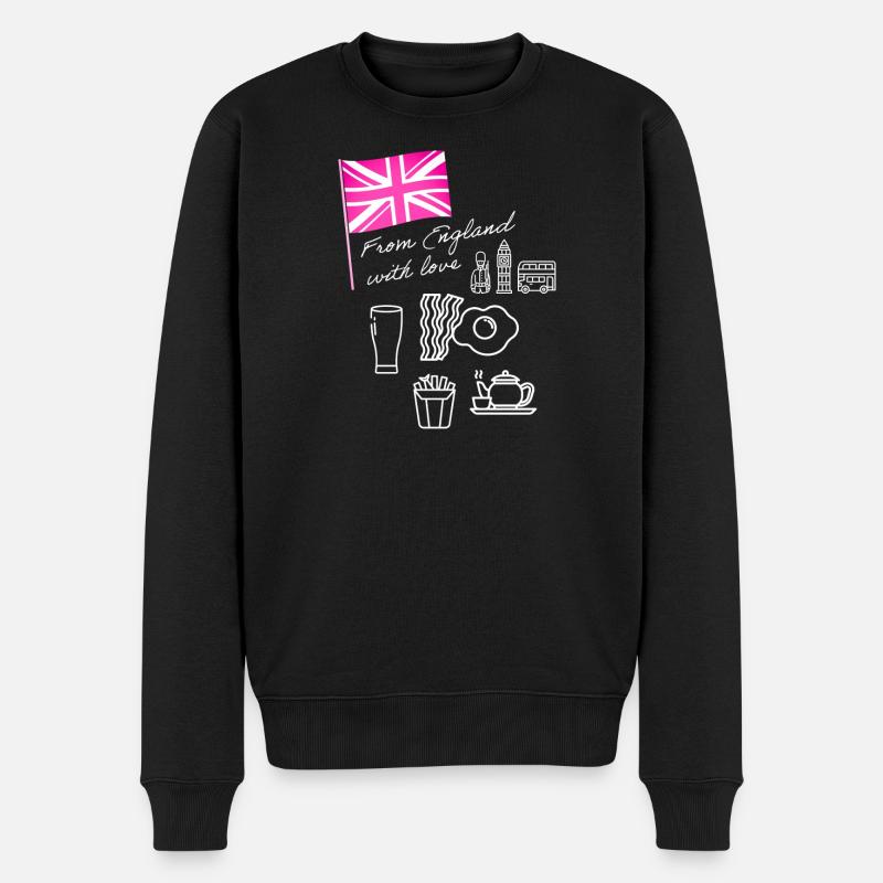 EXANGLIA (Rose + Blanc) - Pull Premium bio Homme - noir