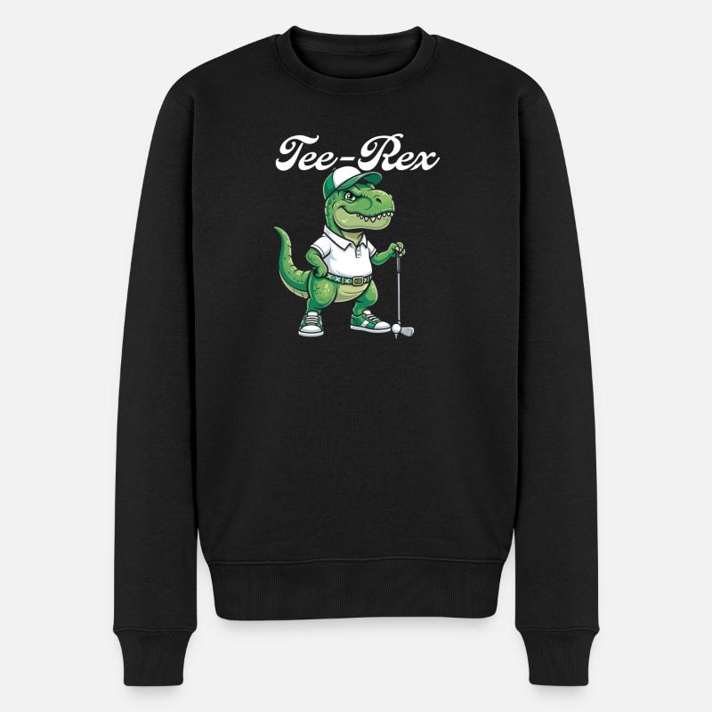 Tee Rex Dinosaurier-Golf Lustiger Golfer-Humor - Männer Premium Bio Pullover - Schwarz