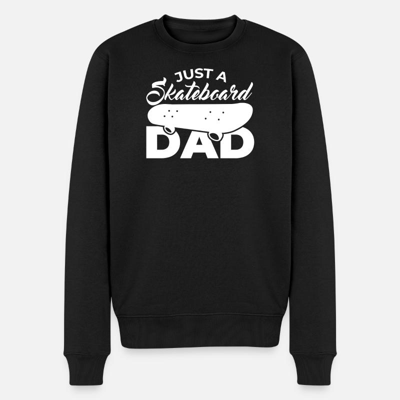 Juste un papa de skateboard - Pull Premium bio Homme - noir