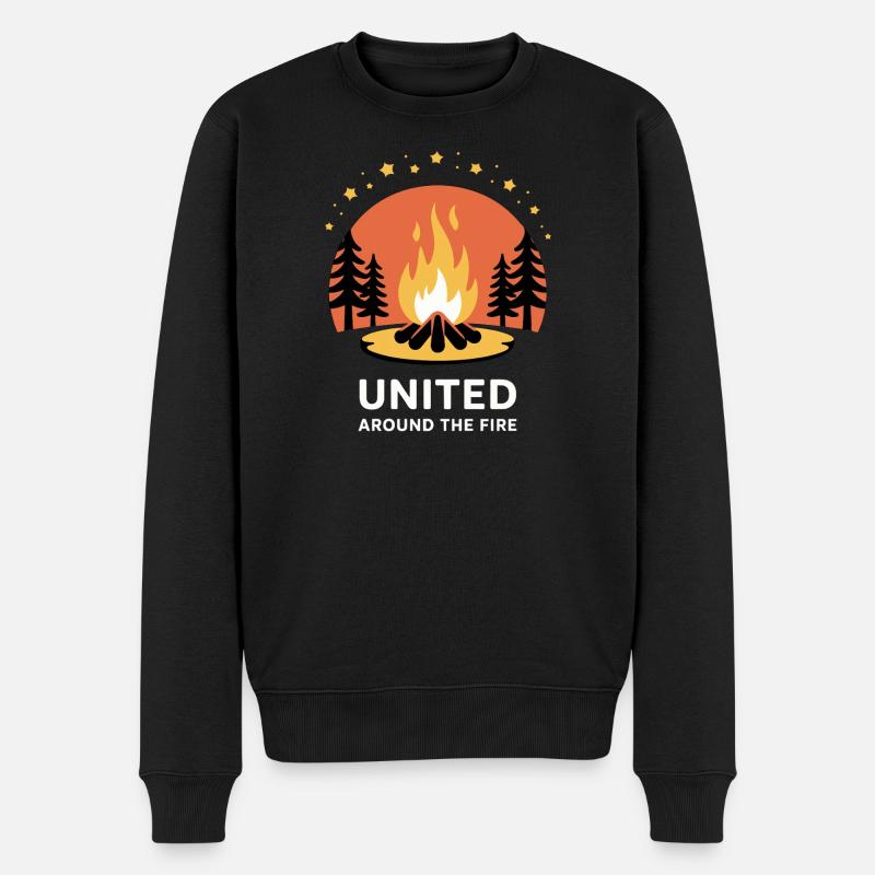 Campfire Unity Circle - Men's Premium Organic Jumper - black