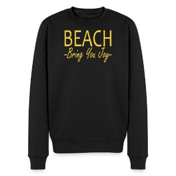 Beach bring you joy - Männer Premium Bio Pullover - Schwarz - Vorne - Nico (187cm)