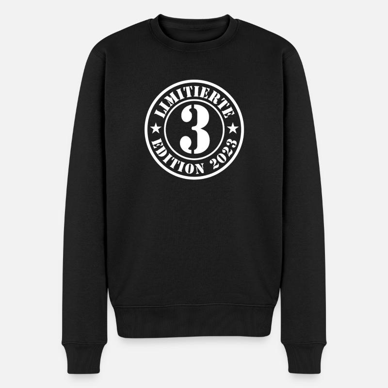 3e anniversaire, jeunes filles - Pull Premium bio Homme - noir