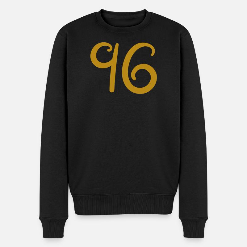 96 - Männer Premium Bio Pullover - Schwarz
