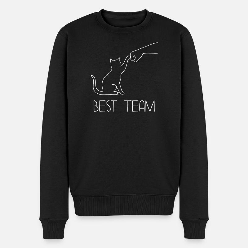 Patte de chat drôle - Pull Premium bio Homme - noir