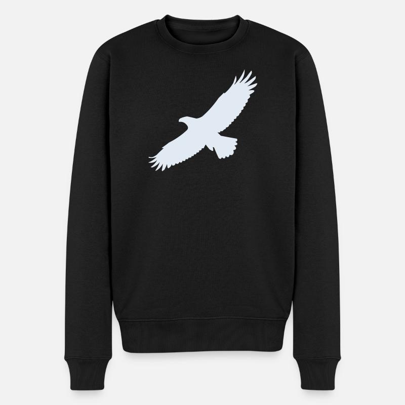 adler - Männer Premium Bio Pullover - Schwarz