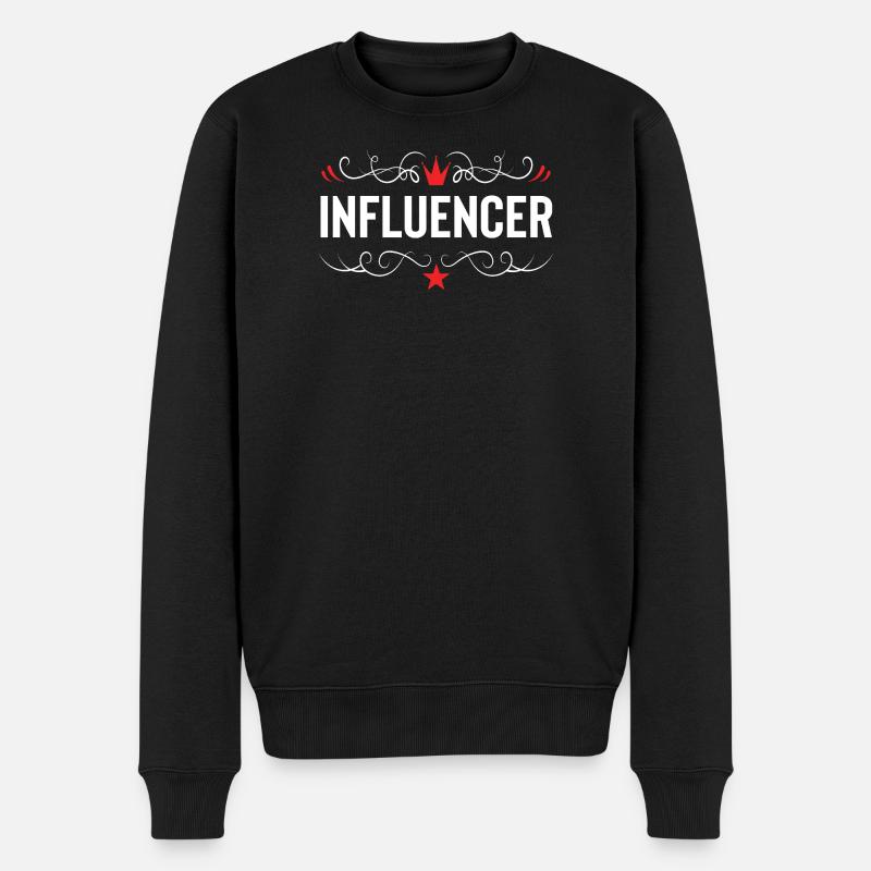 Influencer Beruf - Männer Premium Bio Pullover - Schwarz