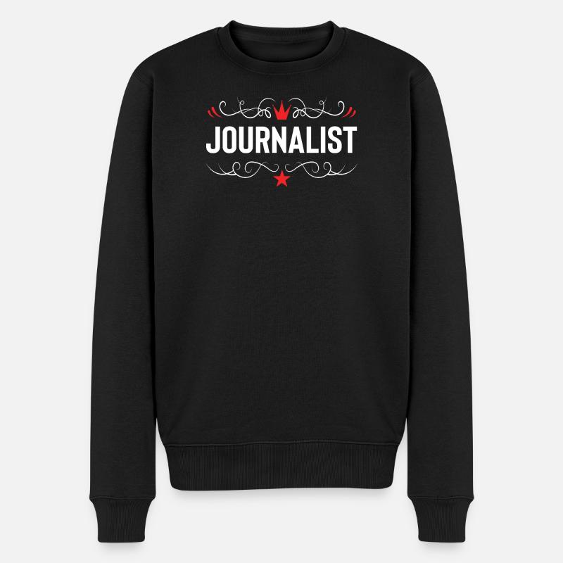 Journalist Beruf - Männer Premium Bio Pullover - Schwarz
