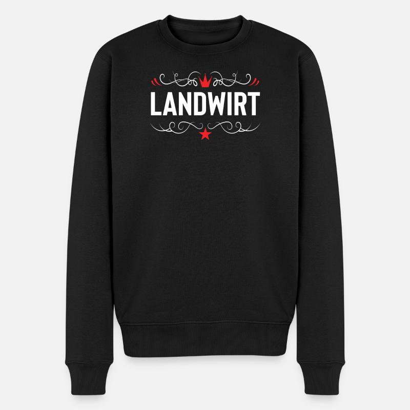 Landwirt Beruf - Männer Premium Bio Pullover - Schwarz