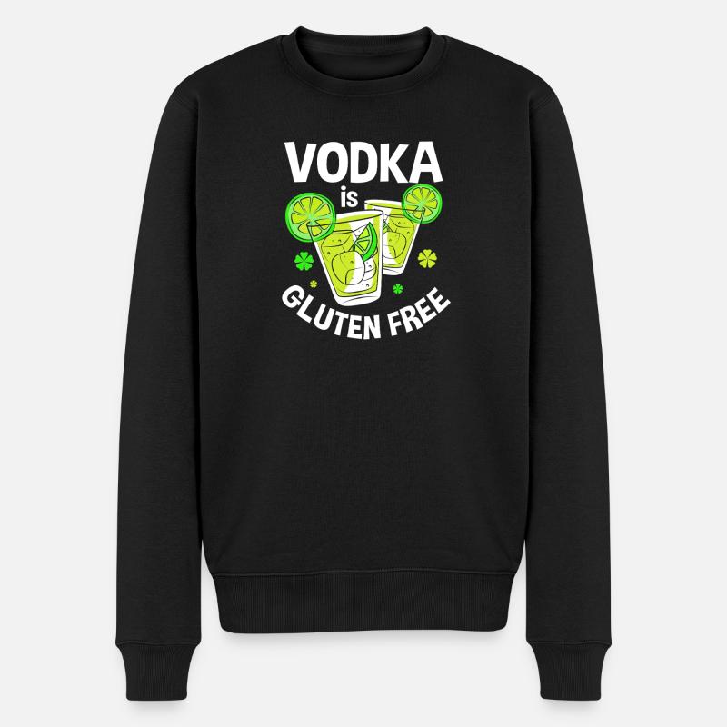 Glutenfrei - Männer Premium Bio Pullover - Schwarz