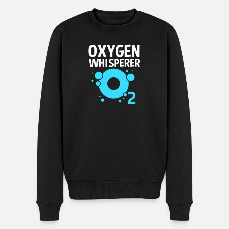 Atmen Atmung Atemwegstherapeut Sauerstoff - Männer Premium Bio Pullover - Schwarz