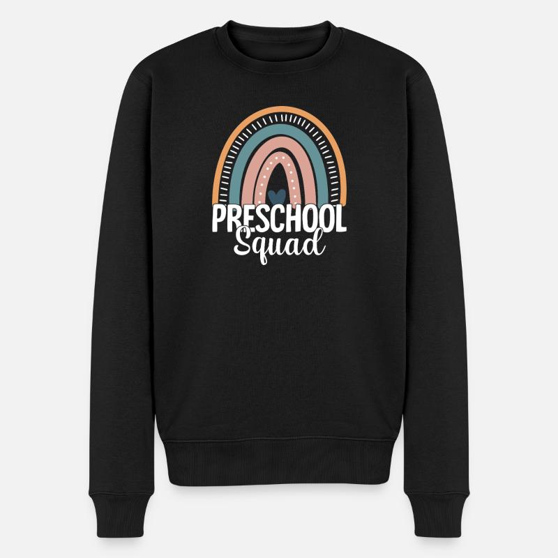 Regenbogen-Arc des Vorschultrupps - Männer Premium Bio Pullover - Schwarz