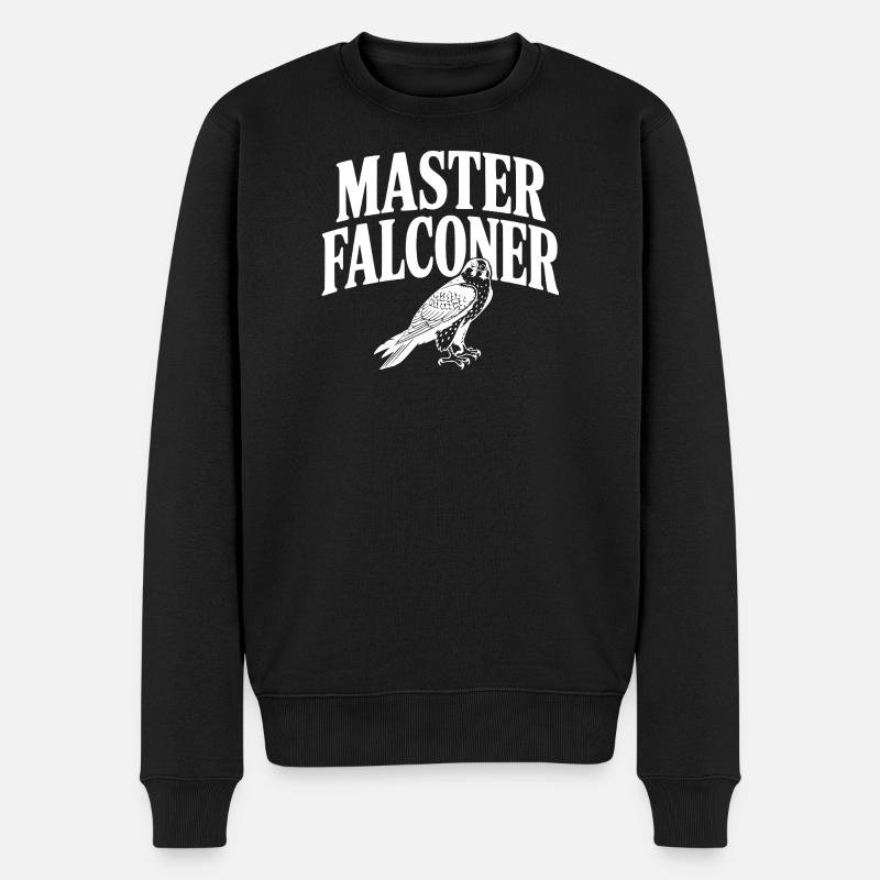 Meisterfalkner - Männer Premium Bio Pullover - Schwarz