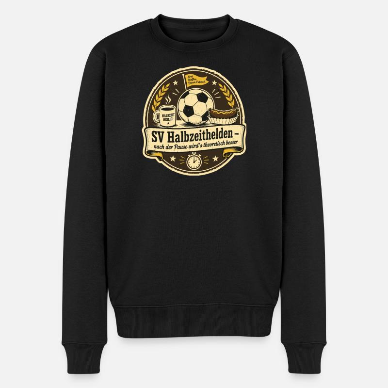 SV Halbzeithelden - Männer Premium Bio Pullover - Schwarz